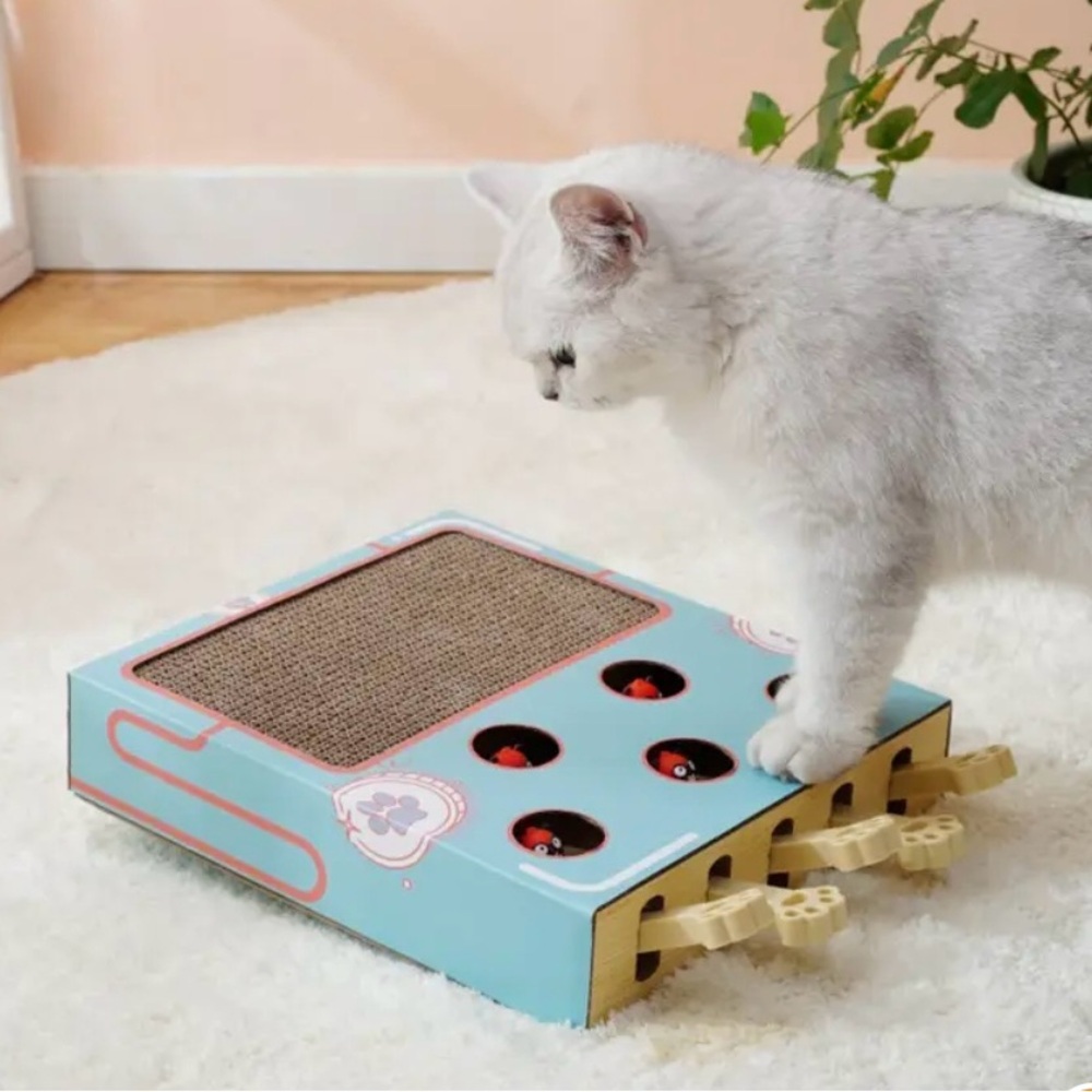 1 pc Whisker Wonders Interactive Cat Scratching Board with Pop-Up Birds